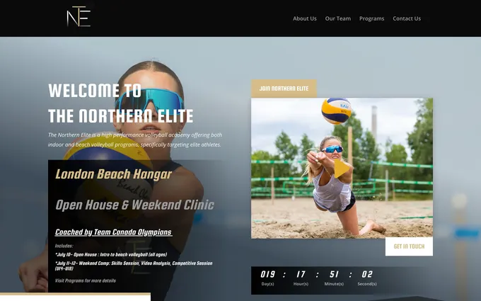 The Northern Elite website screenshot