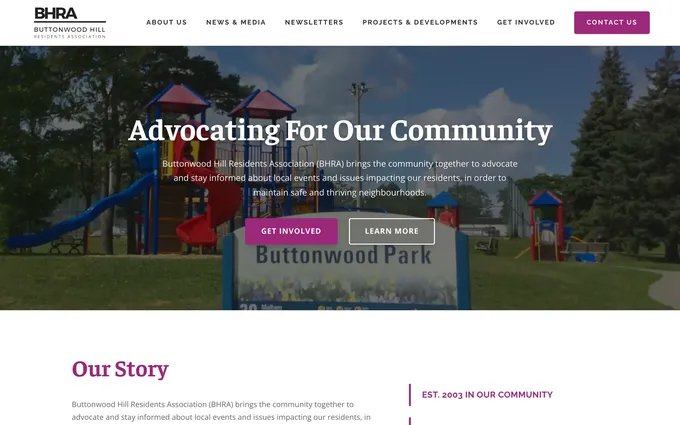 BHRA website screenshot