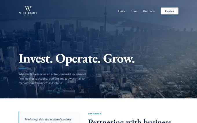 Whitecroft Partners website screenshot